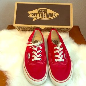 Vans Red Canvas shoes